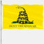 Bandera Gadsden 2x3" poliéster 3 capas doble cara