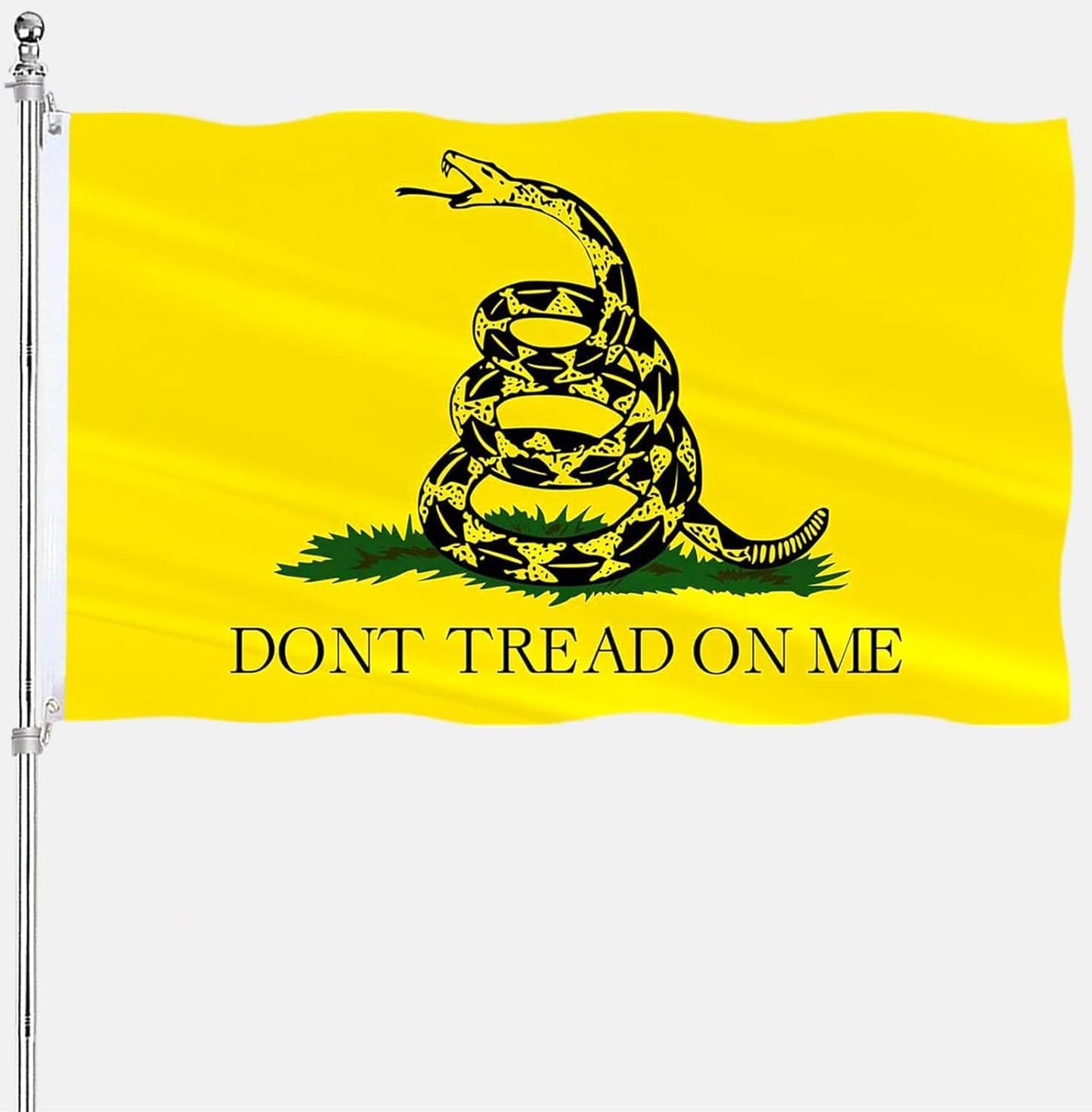 Bandera Gadsden 2x3" poliéster 3 capas doble cara