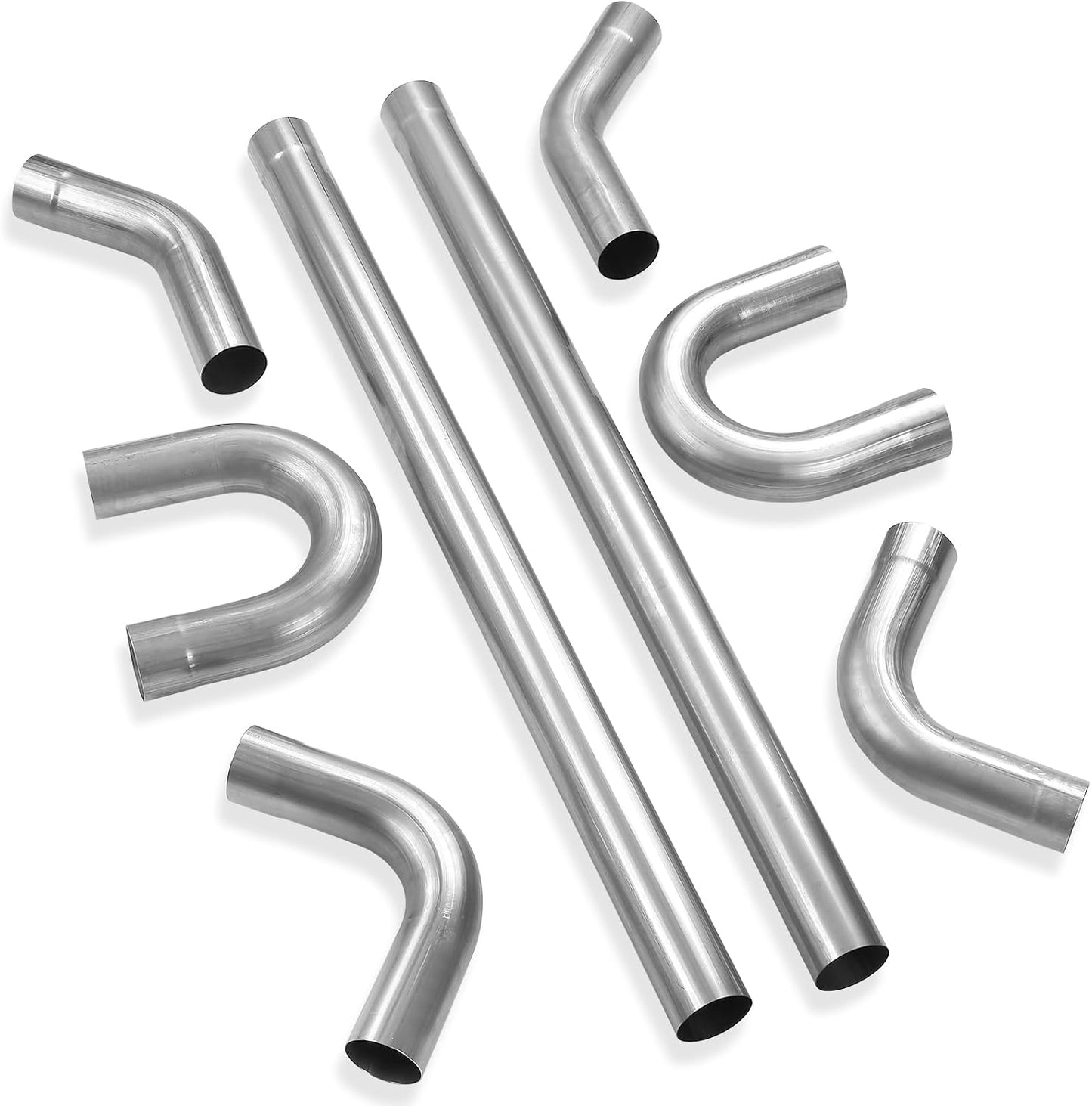 Tubo escape DIY 2" acero suave codo U 8pzas