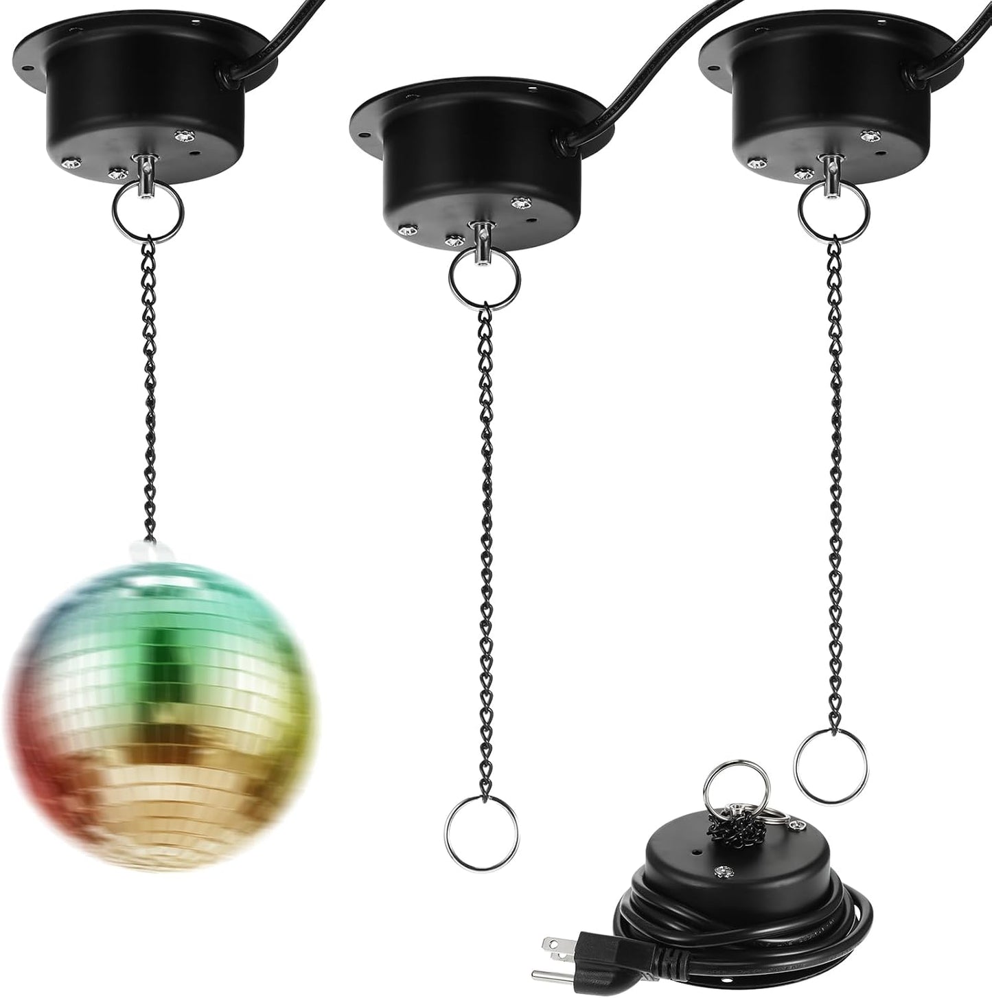 3 Pzas Motor Bola Discoteca 3rpm para 12-16pulg