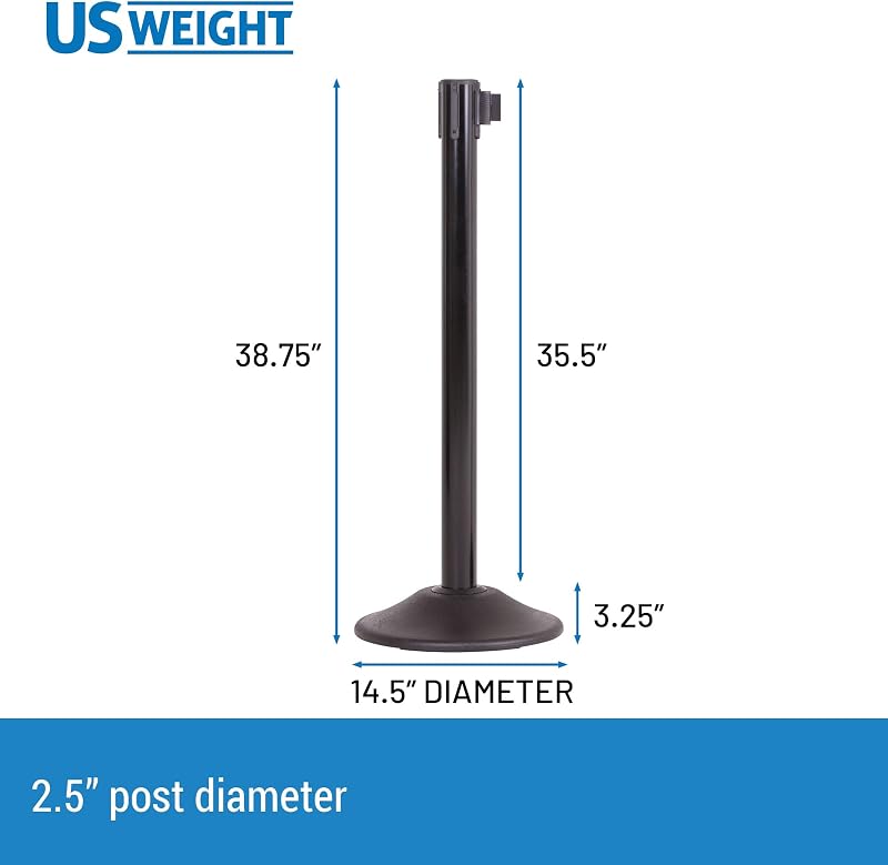 Puntal acero resistente cinturón azul retráctil 7.5ft 6 Pzas