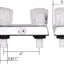 Grifo ducha RV 4" doble perilla acrílica cromo