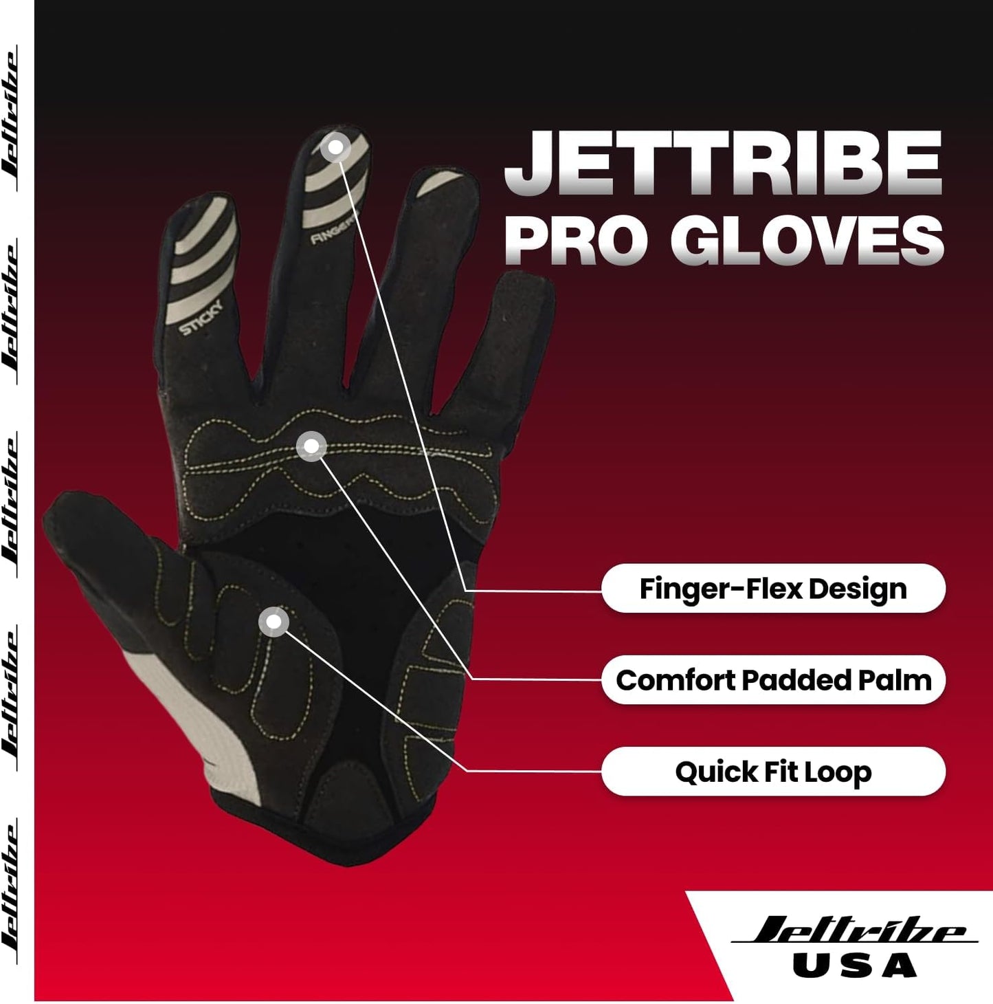 Guantes PWC transpirables dedo completo para jovenes