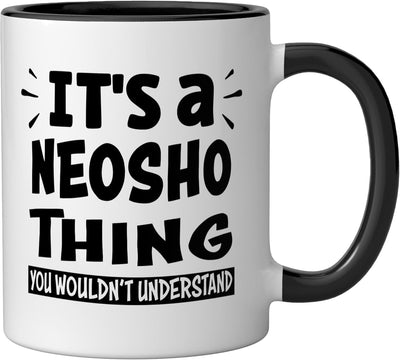 Taza cerámica Neosho Lovers Thing You Wouldn't Understand negra/blanca