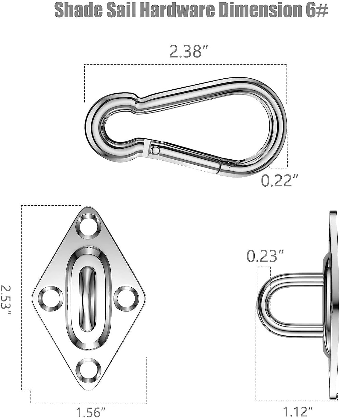 Kit accesorios toldo acero inox 71 unidades