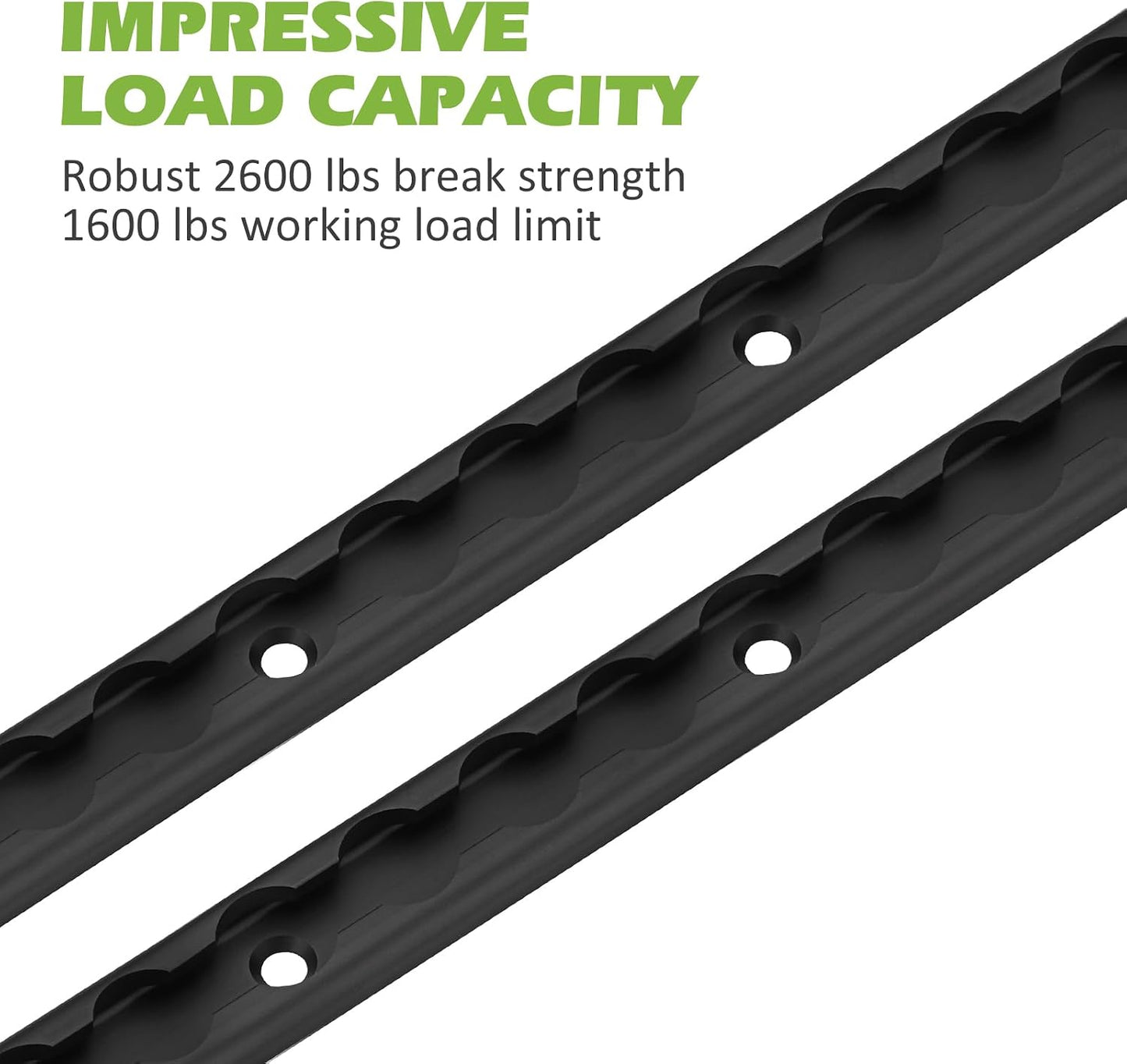 4 Pzas Rail L 36" Aluminio para Remolques Negro