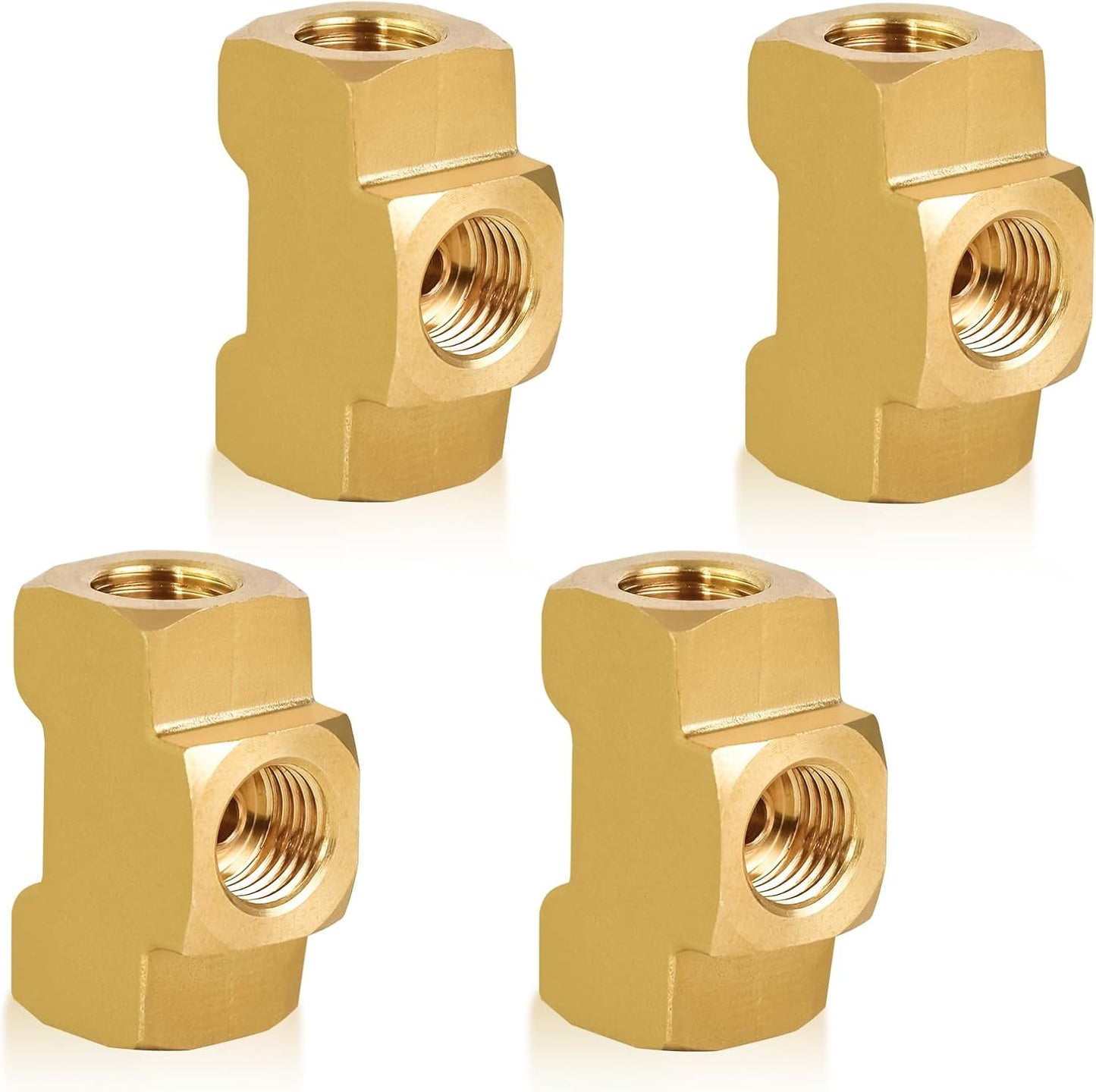 Conector T latón 3/16x3/8 pulg 4 pzas para GM Ford Dodge
