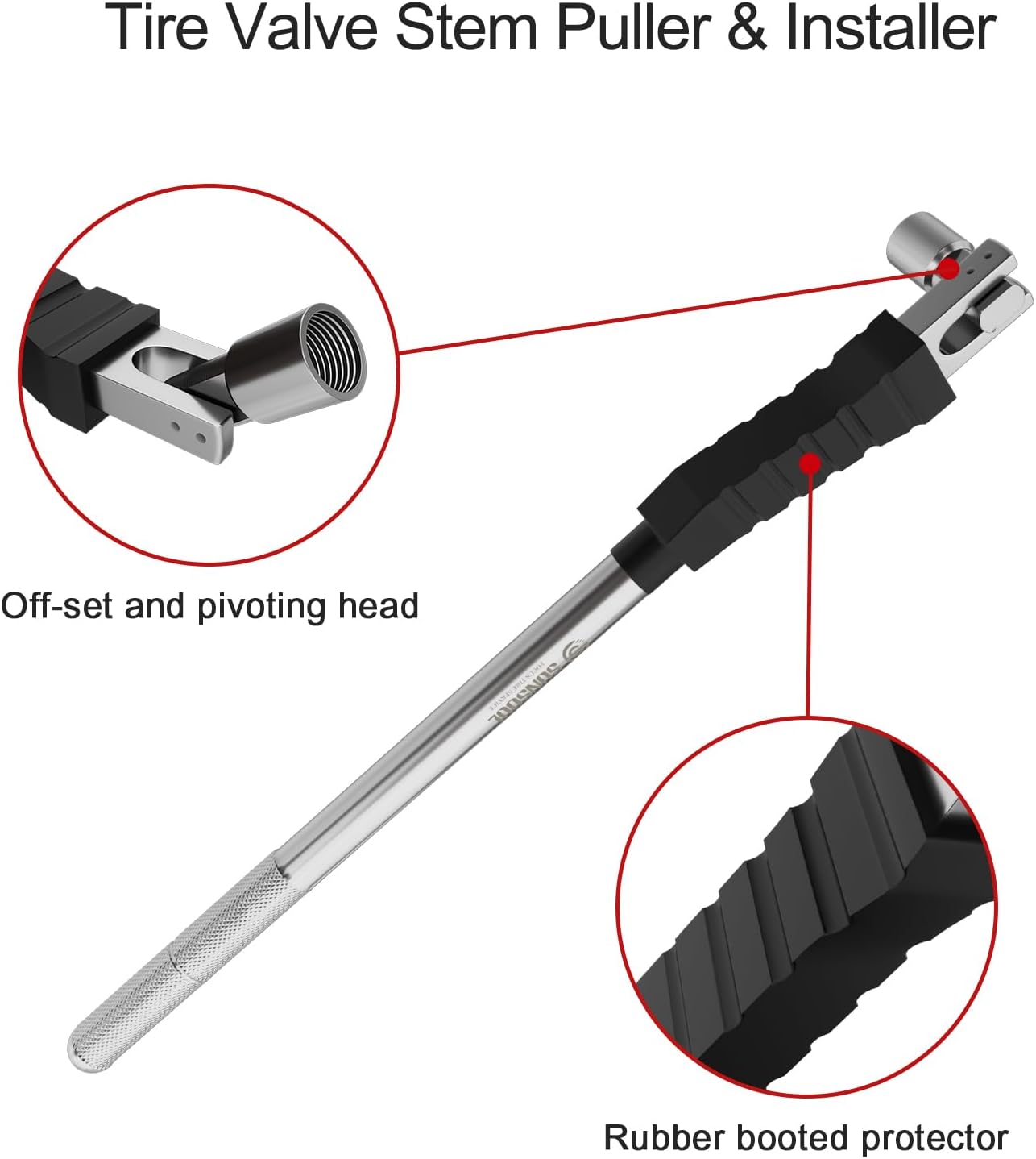 Extractor vástago válvula neumático con funda goma