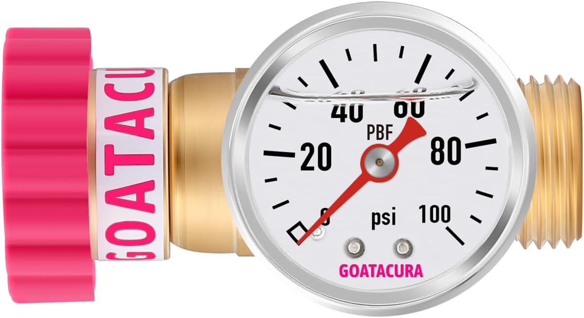 Regulador presión agua latón 40-50psi manguera 3/4"