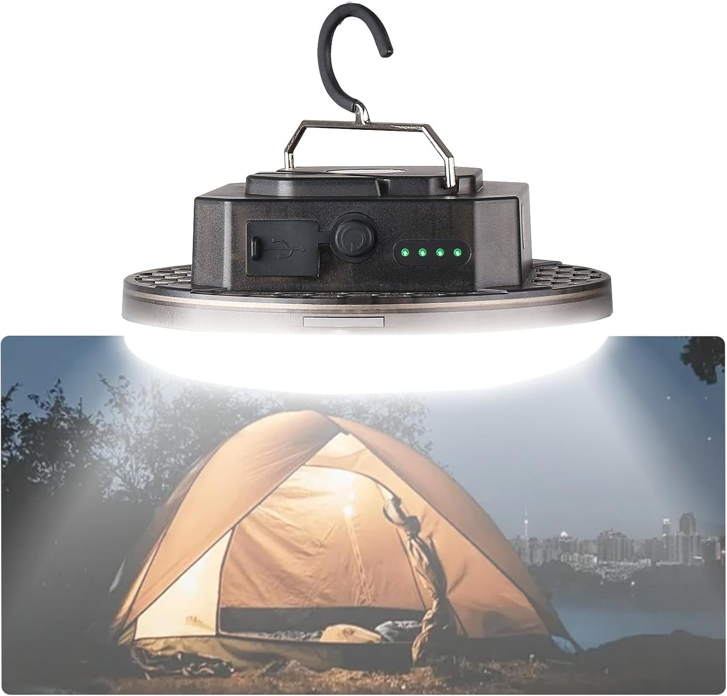 Lámpara LED recargable 12000 mAh 5000 lúmenes 3 modos IPX5