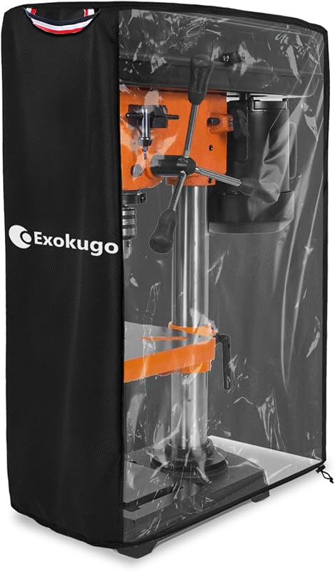 Cubierta prensa taladro mesa 12" PVC transparente negro