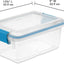 Caja apilable plástico 7.5qt con tapa hermética transparente