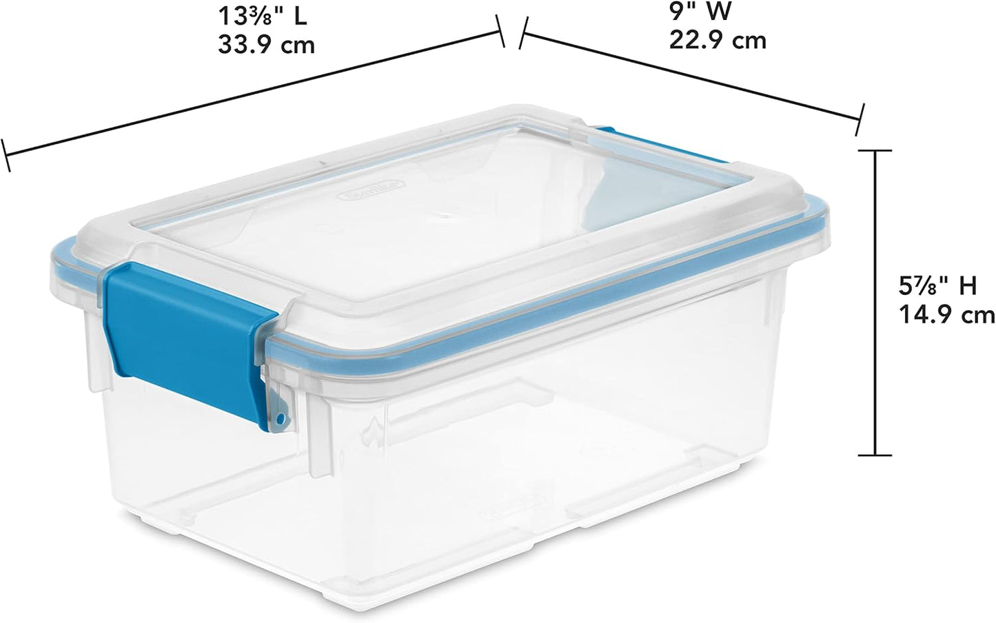 Caja apilable plástico 7.5qt con tapa hermética transparente