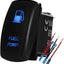 Interruptor bomba combustible LED azul 5 pines coche 4x4