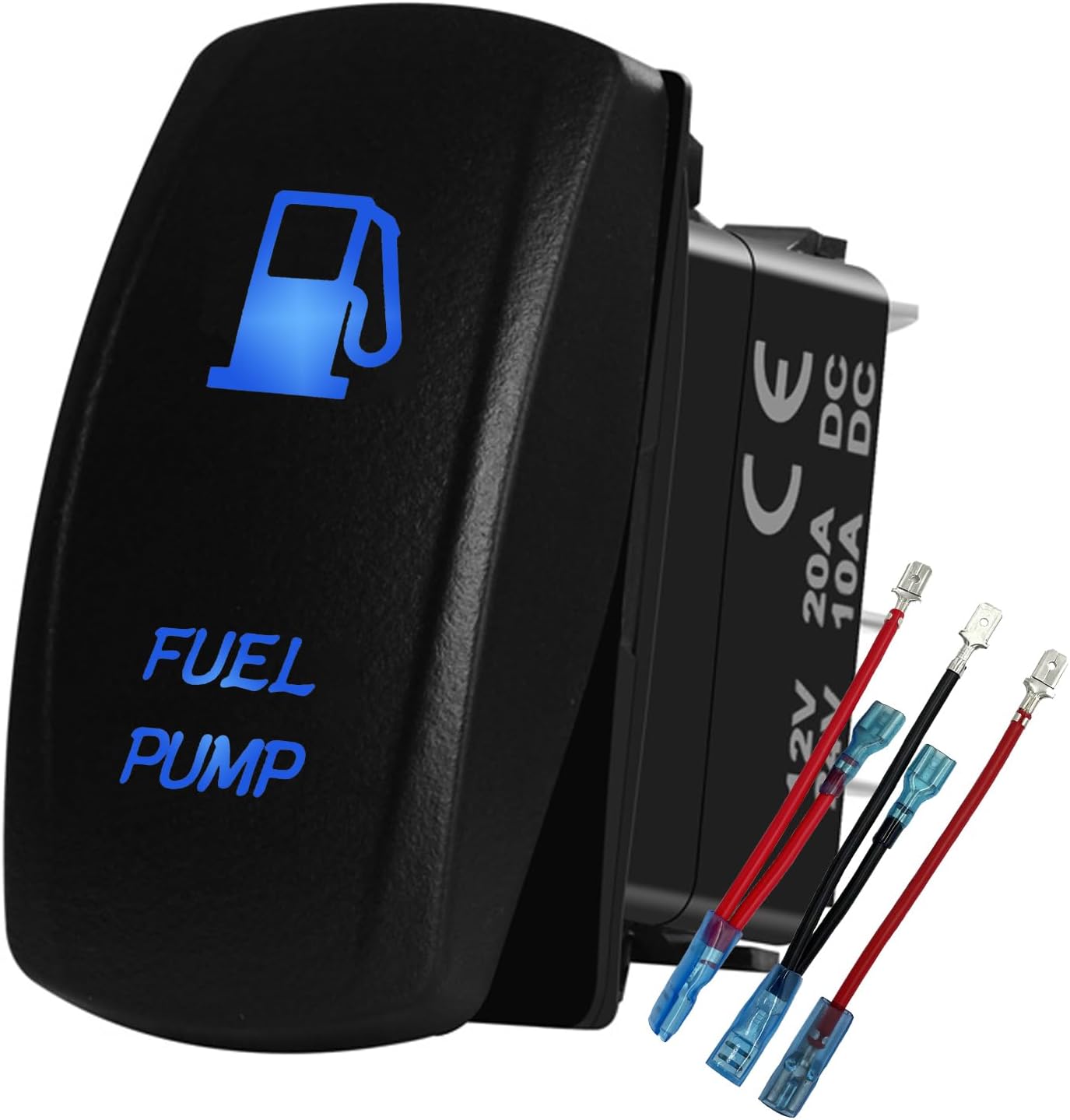Interruptor bomba combustible LED azul 5 pines coche 4x4