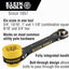 Llave trinquete 6en1 electricista pasante amarillo