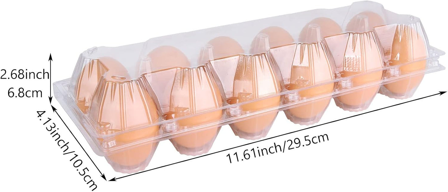 Cajas plástico huevos 36pzas transparentes reutiliz.
