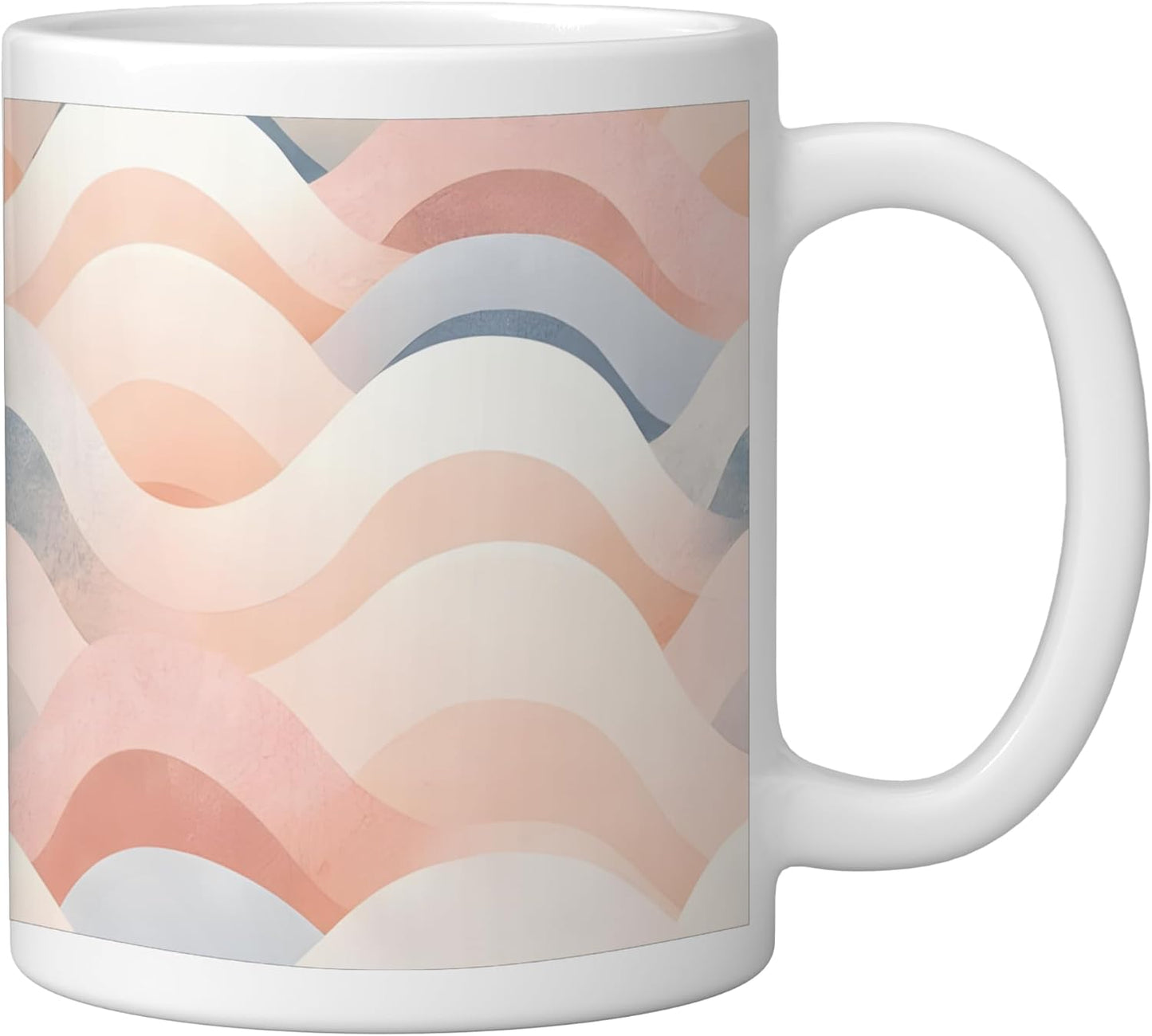 Taza Cerámica Pastel Arte Abstracto Inspirado Playa