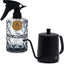 Regadera acero inox 21oz con botella vidrio 14oz para bonsái