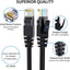 Cable Ethernet Cat6 50ft RJ45 para PC TV impresora negro
