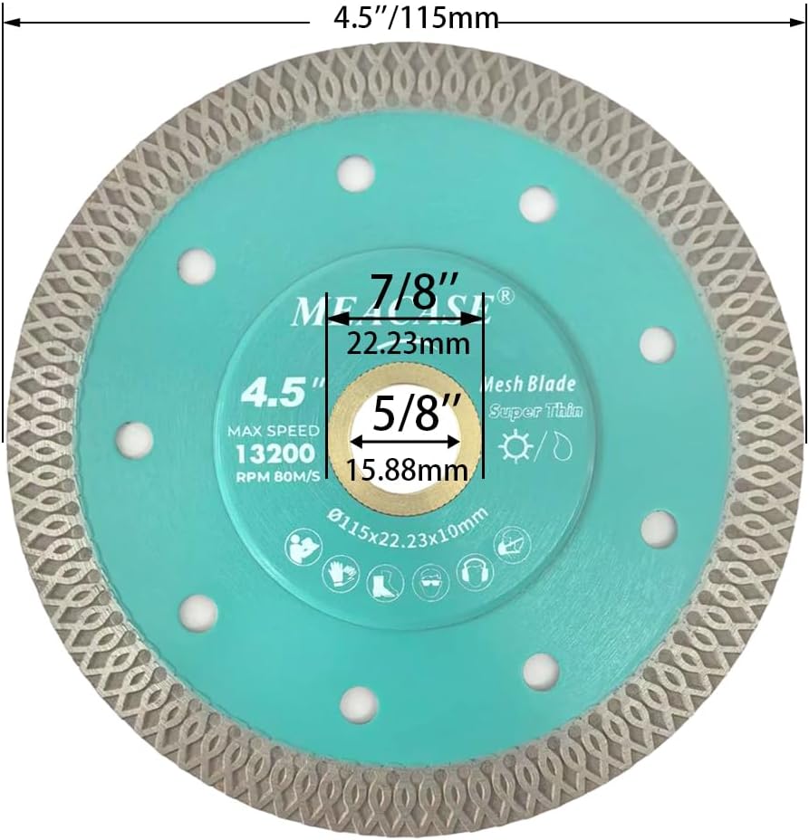 Hoja sierra diamante 4.5pulg para azulejos y granito