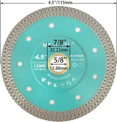 Hoja sierra diamante 4.5pulg para azulejos y granito