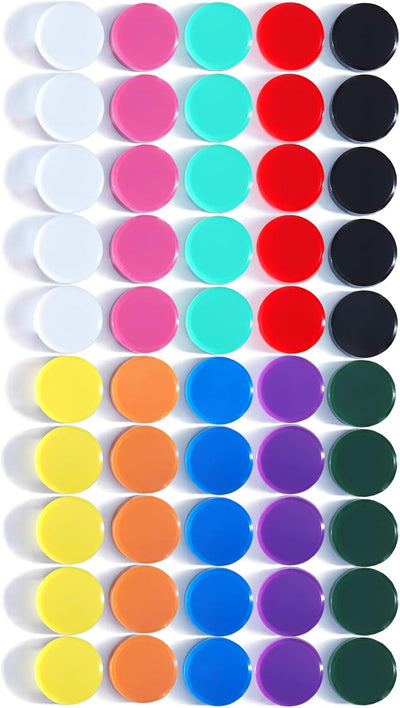 Imanes nevera 50uds 10 colores mini redondos decorativos