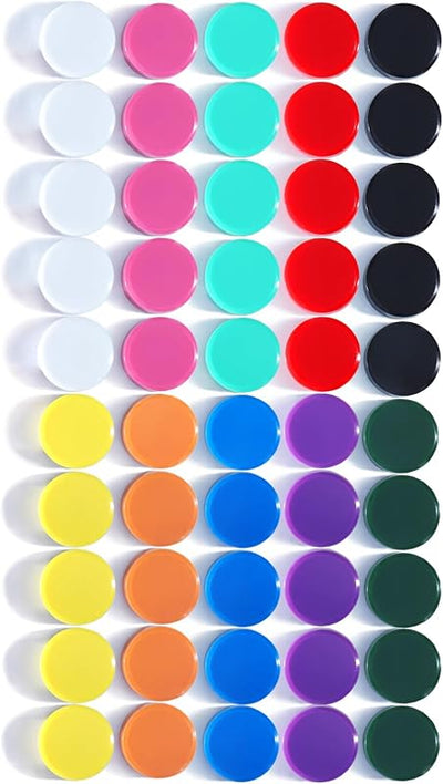 Imanes nevera 50uds 10 colores mini redondos decorativos