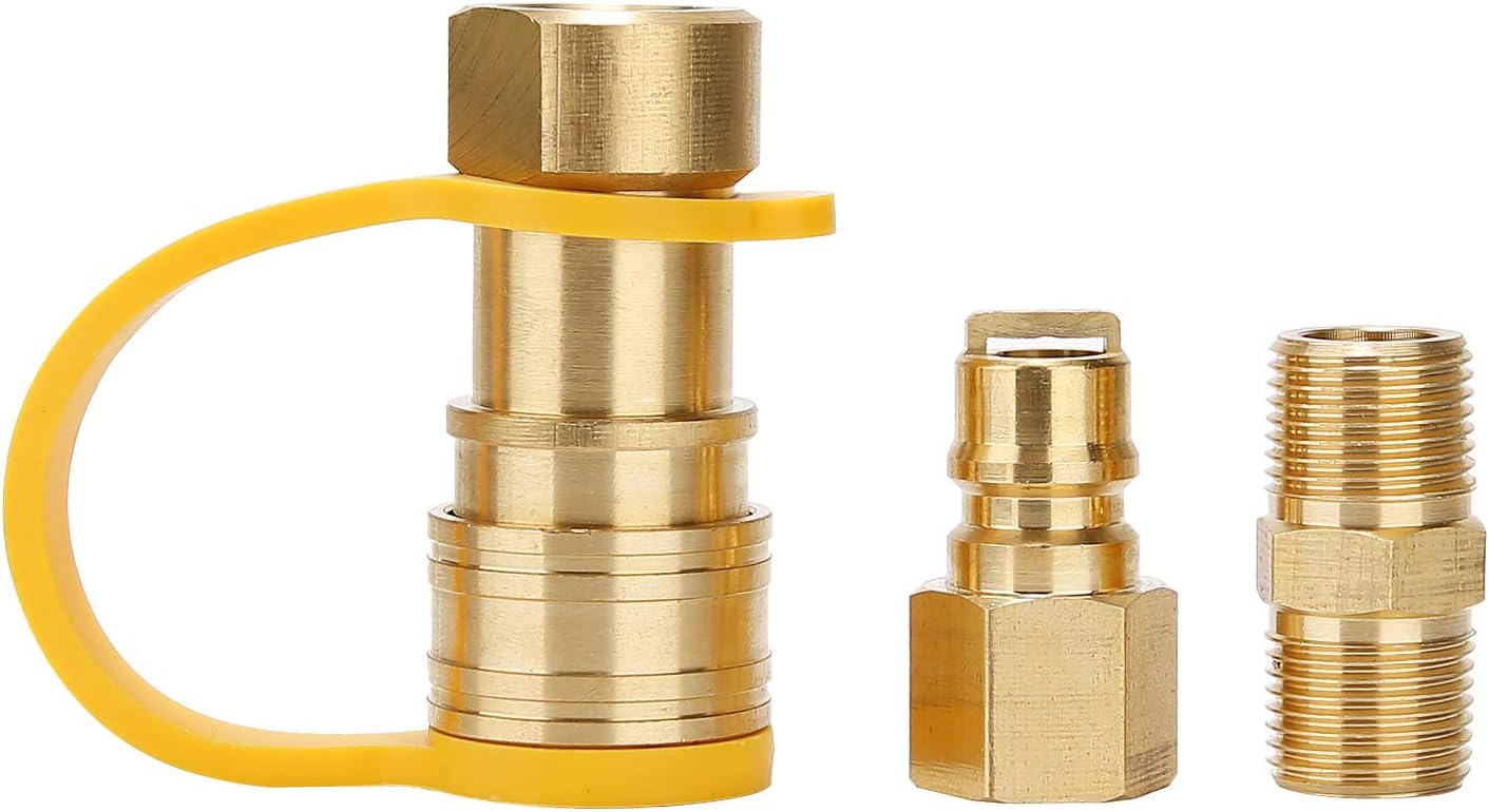 Kit adaptador conector rápido gas LP 3/8pulg parrilla