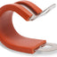 25 Abrazaderas Cable Acero Inox 1/2" Goma Rojo