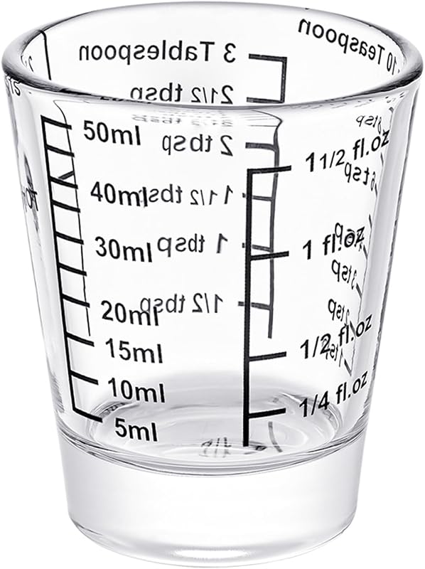 Vaso chupito medidor 32 medidas color negro
