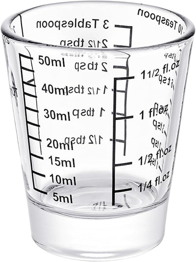 Vaso chupito medidor 32 medidas color negro