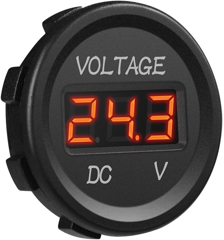 Voltímetro digital LED 12V impermeable para coche