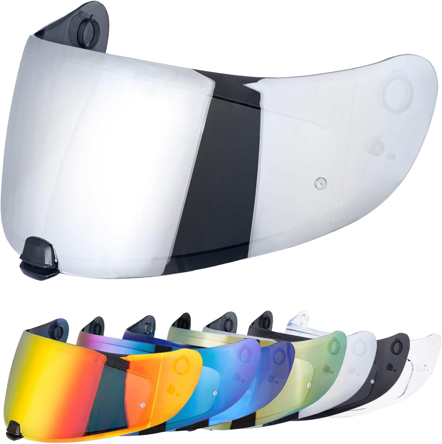 Protección visor casco motocicleta FG-17 Cromo Plateado