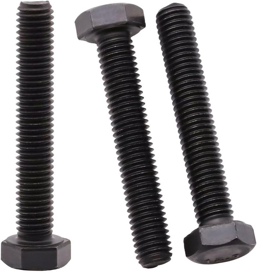 Tornillos hex M12x2.756pulg 6 pzas acero aleación grado 12.9