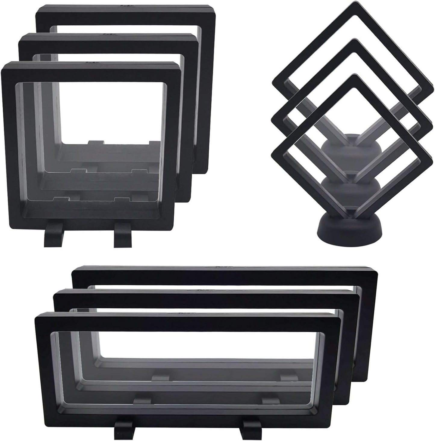 Estuche flotante 3D 9 pzas para medallas y joyas negro