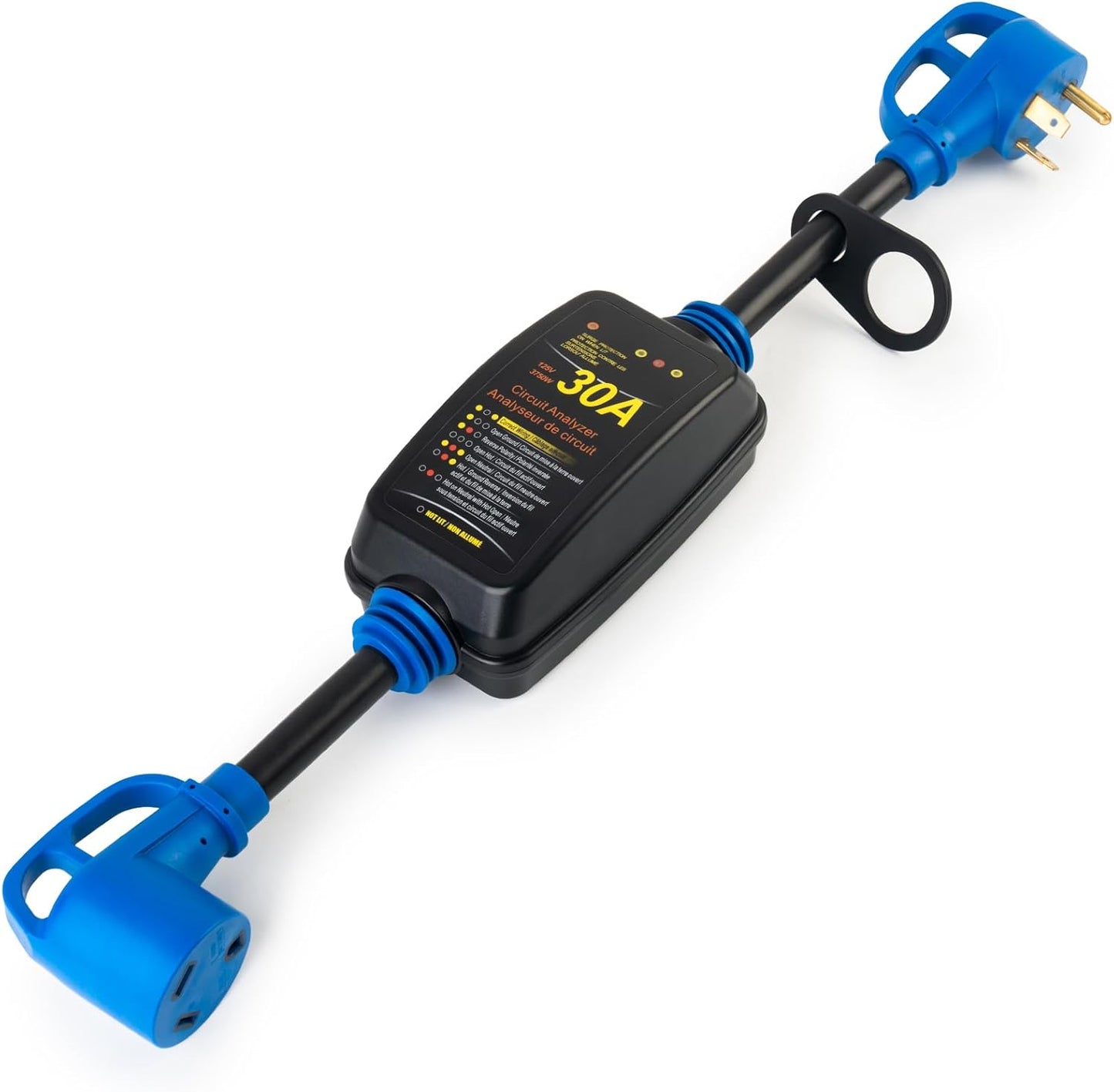 Protector sobretensiones RV 30A doble cable LED