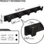 Perchero pared negro 5 ganchos resistente