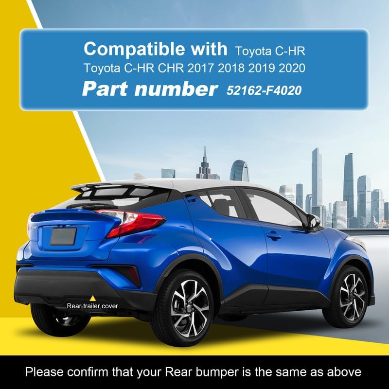 Cubierta gancho remolque Toyota C-HR negro mate