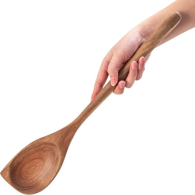Cuchara madera acacia 17pulg para olla profunda