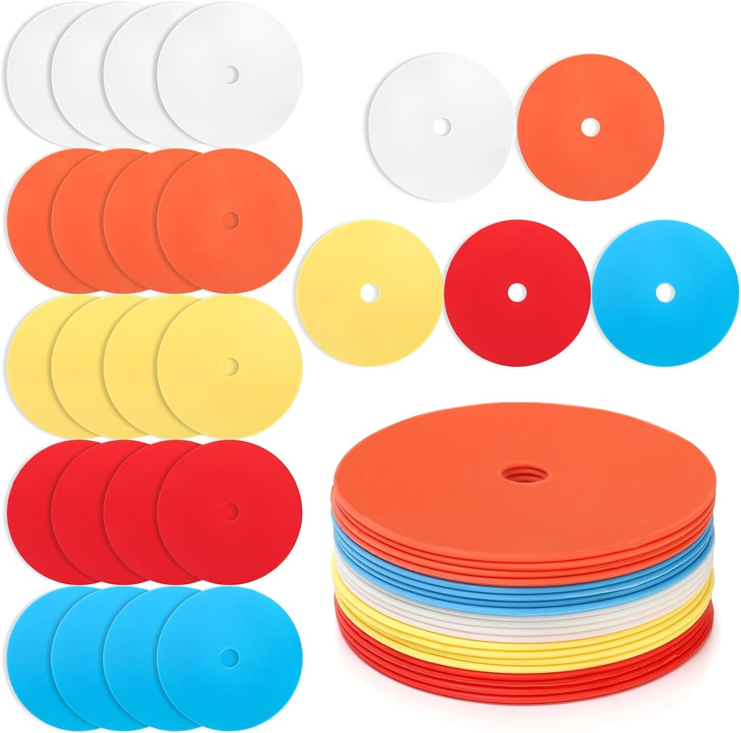 20 Conos Planos 6" Antiderrap para Piso y Campo Deportivo