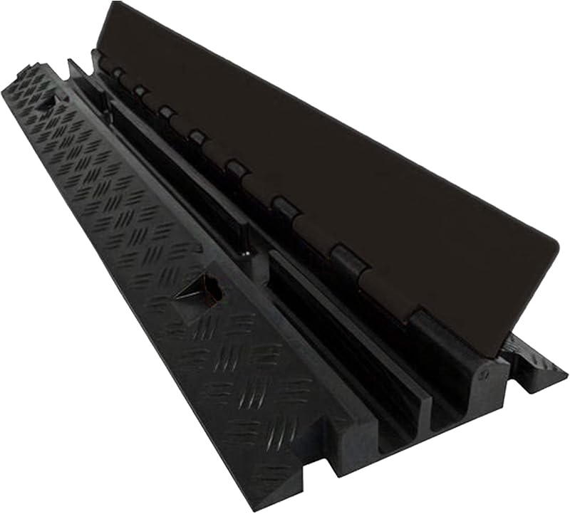 Protector cable 2 canales 1.2pulg 12000lb base goma negra