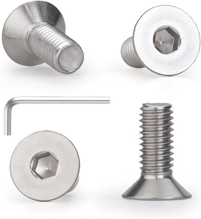 10 Pzas Perno Hexagonal M8x18mm Acero Inox 304 Brillante