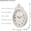 Reloj pared vintage ovalado blanco marfil silencioso con pilas
