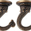 2 Set Ganchos Metal 2.17" para Plantas y Adornos Bronce