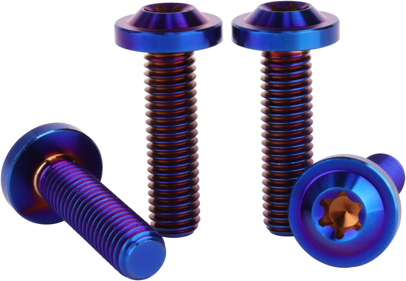 Tornillos Torx Titanio M8 1.181pulg 4uds azul tostado