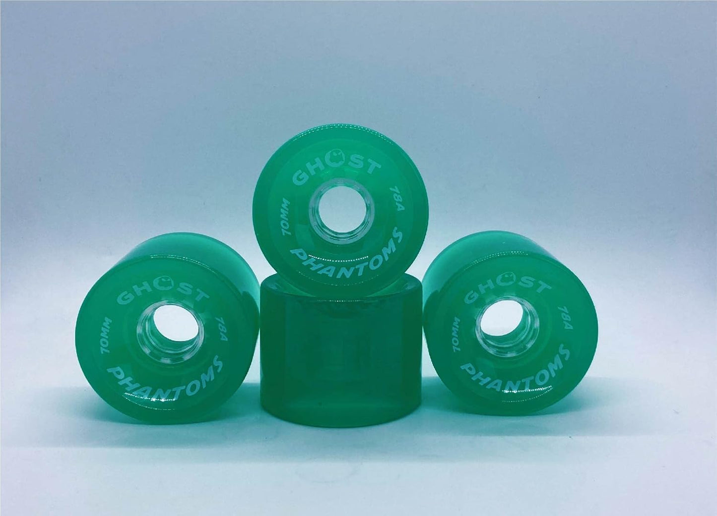 Ruedas longboard 2.756pulg semitransparentes ABEC-7
