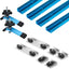 Kit riel T doble corte 24pulg topes y abrazaderas 5-1/2pulg