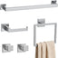 Set 5 Toalleros Níquel Cepillado Acero Inox 23.6" Pared