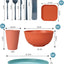 Set 48 Pzas Vajilla Reutiliz. para 4 Personas